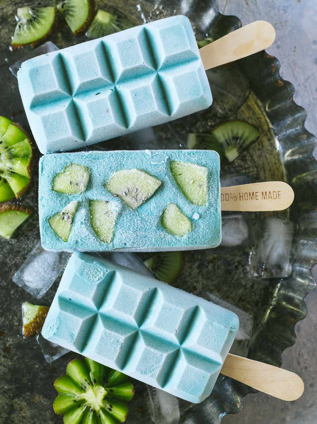 Blue Kiwi & Lime Creamy Popsies!